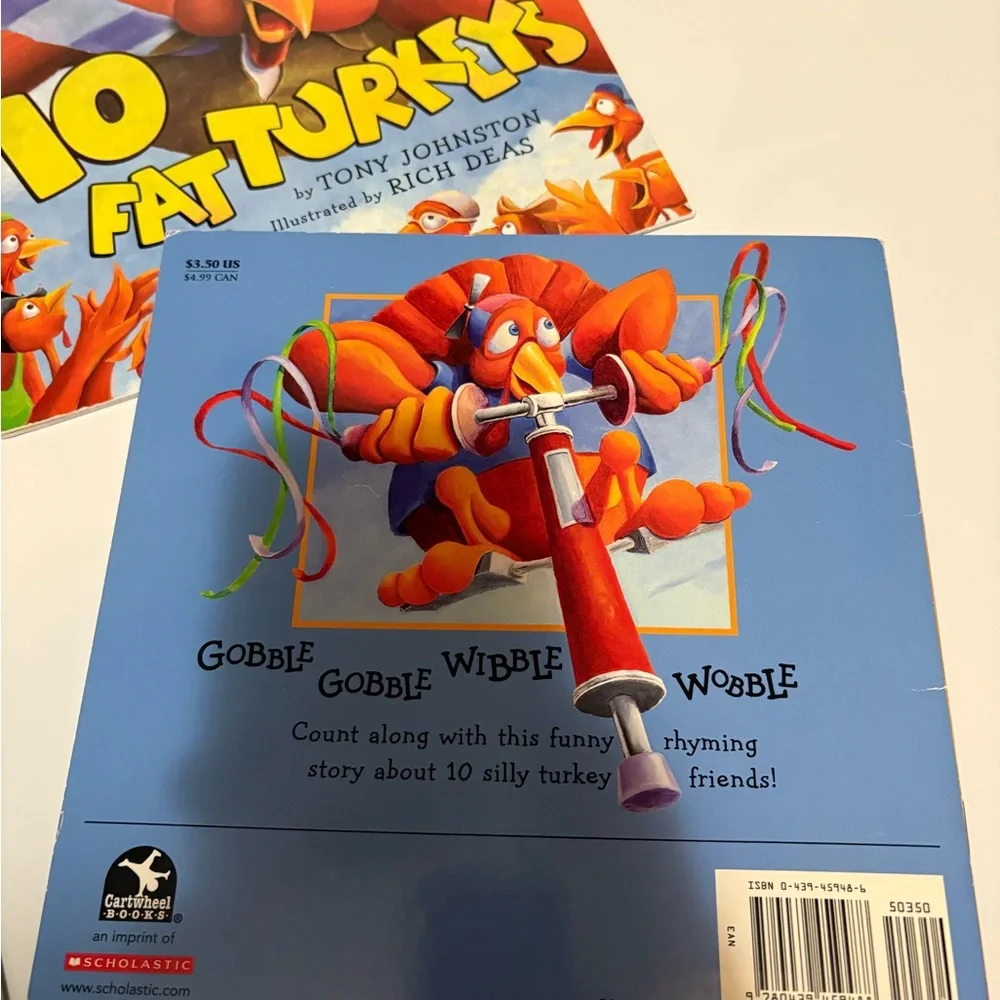 10 Fat Turkeys Children's Book by Scholastic book set of 4